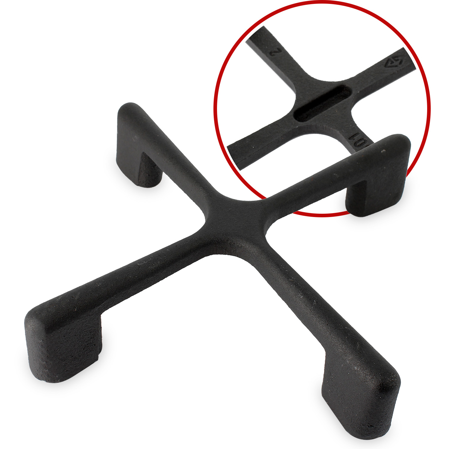 Griglia in ghisa di colore nero misura 210 x mm adattabili