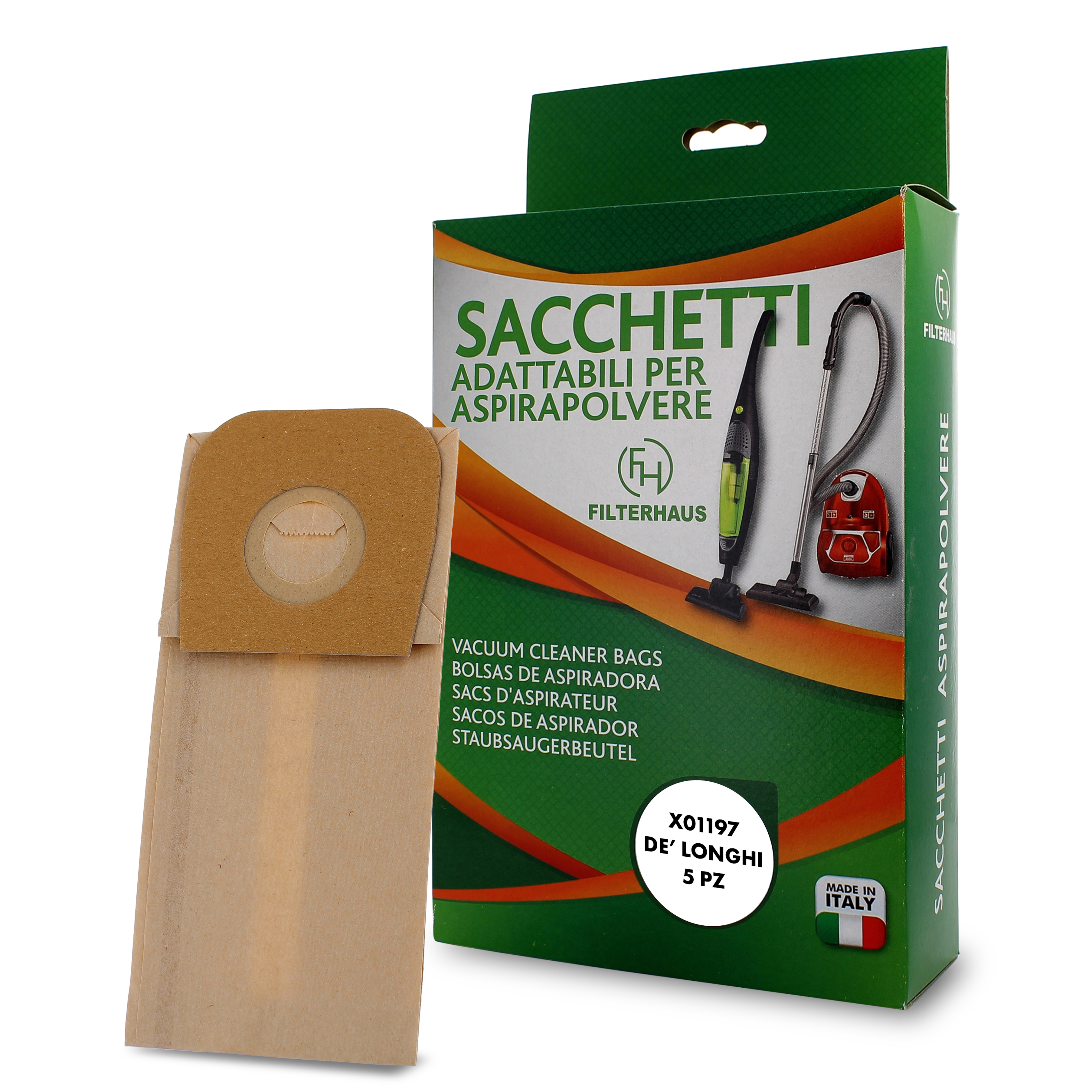 Confezione sacchetti per aspirapolvere in scatola da 5 pz per modello colombina