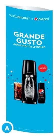 Totem pepsi gasatore alt 155 x larg 50