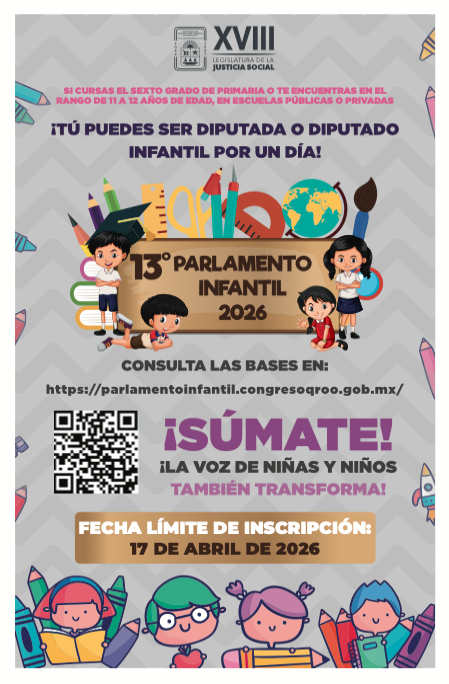 Cartel de 13 Parlamento Infantil 2026