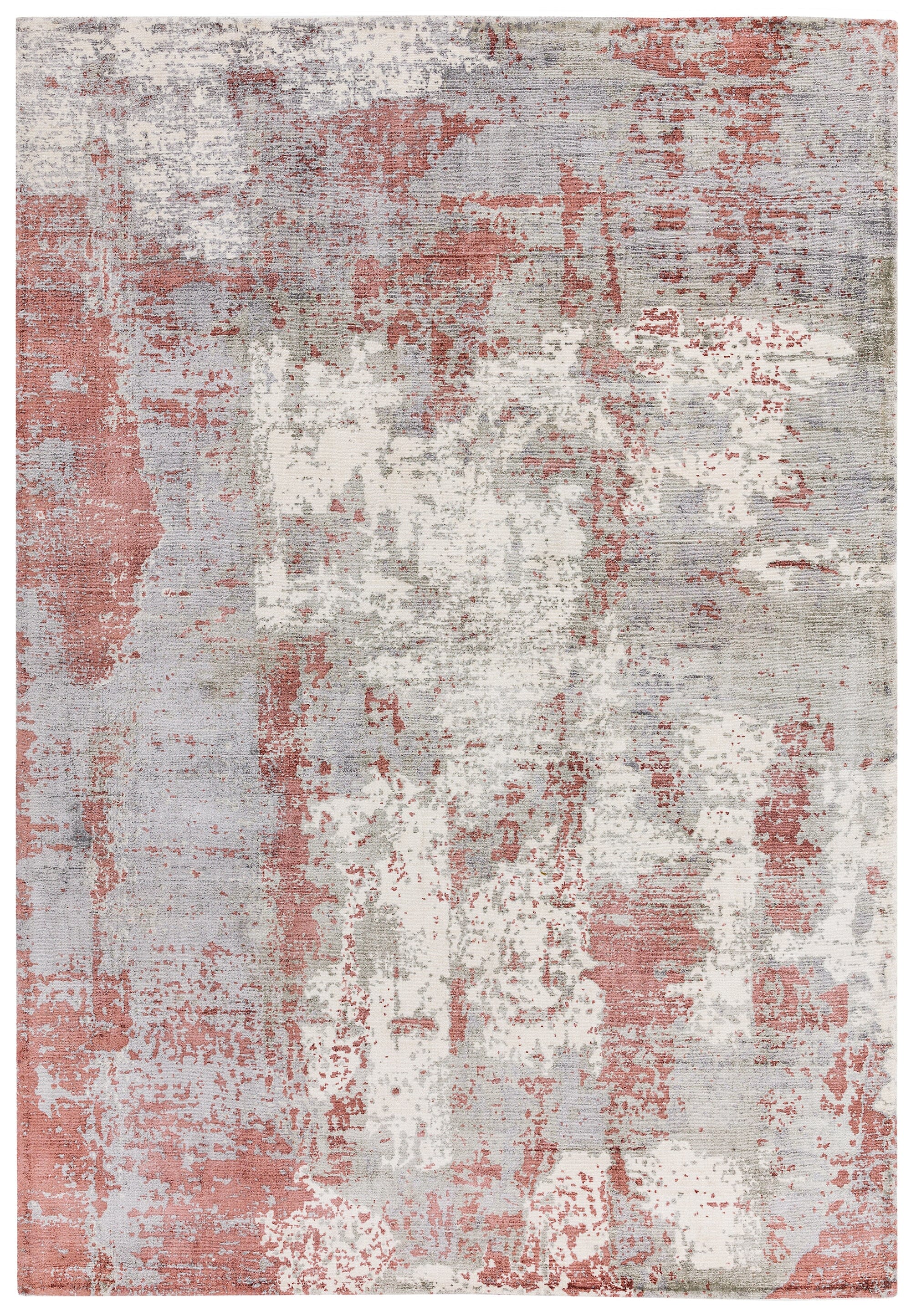 Gatsby Red Screen Printed Viscose Rug