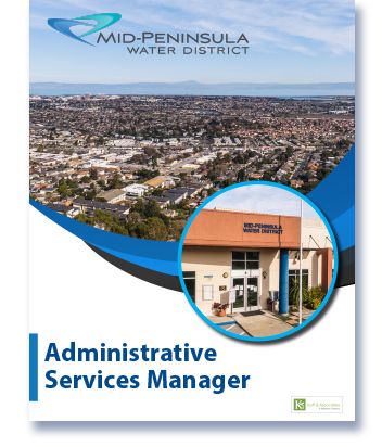 Cover image from the Administrative Services Manager recruitment brochure