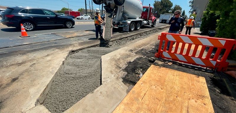 Image of construction work along the El Camino Real