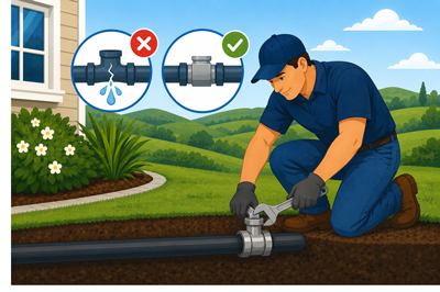 Leak Repair at home (illustration rights released)