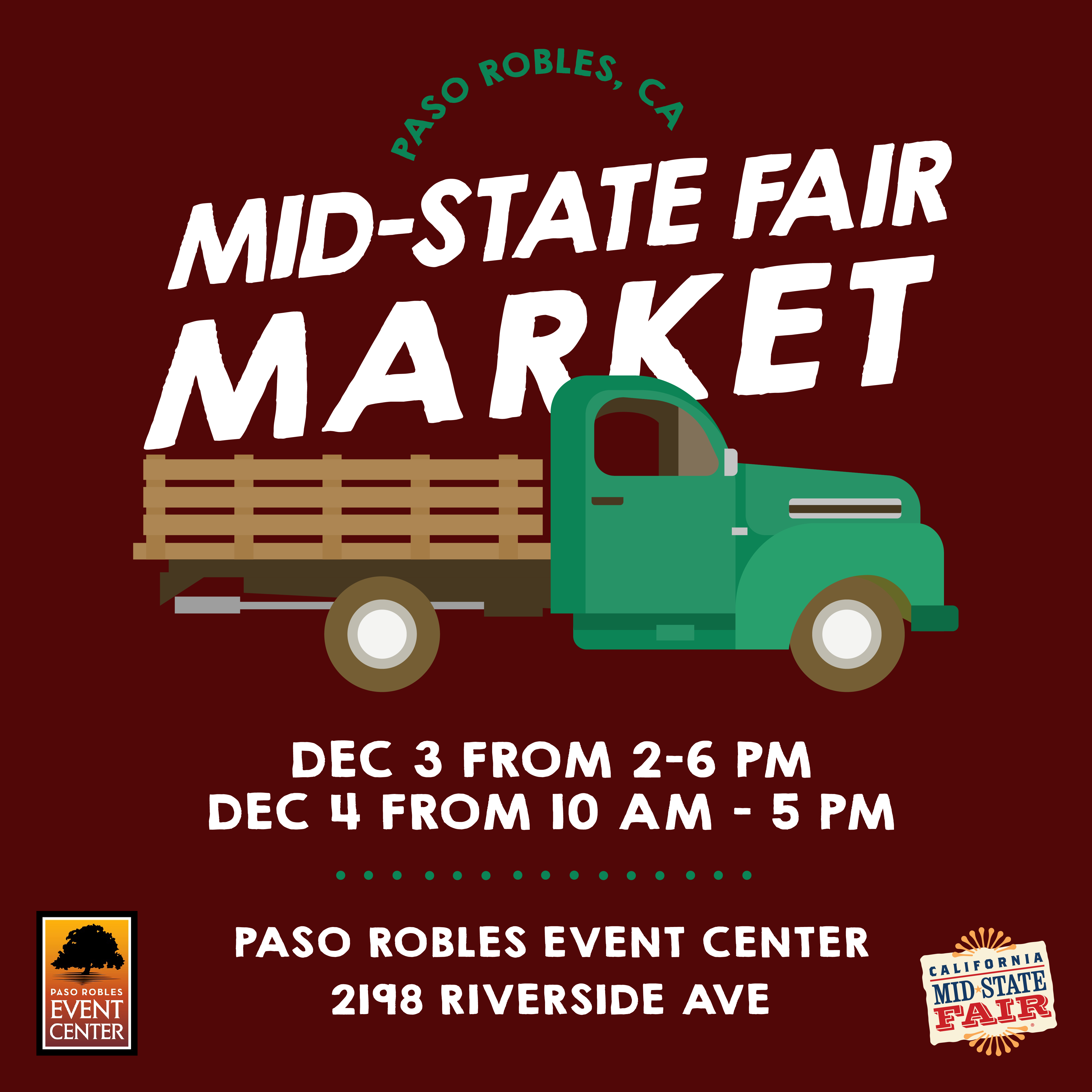 The MidState Fair Market is back this December! California MidState Fair