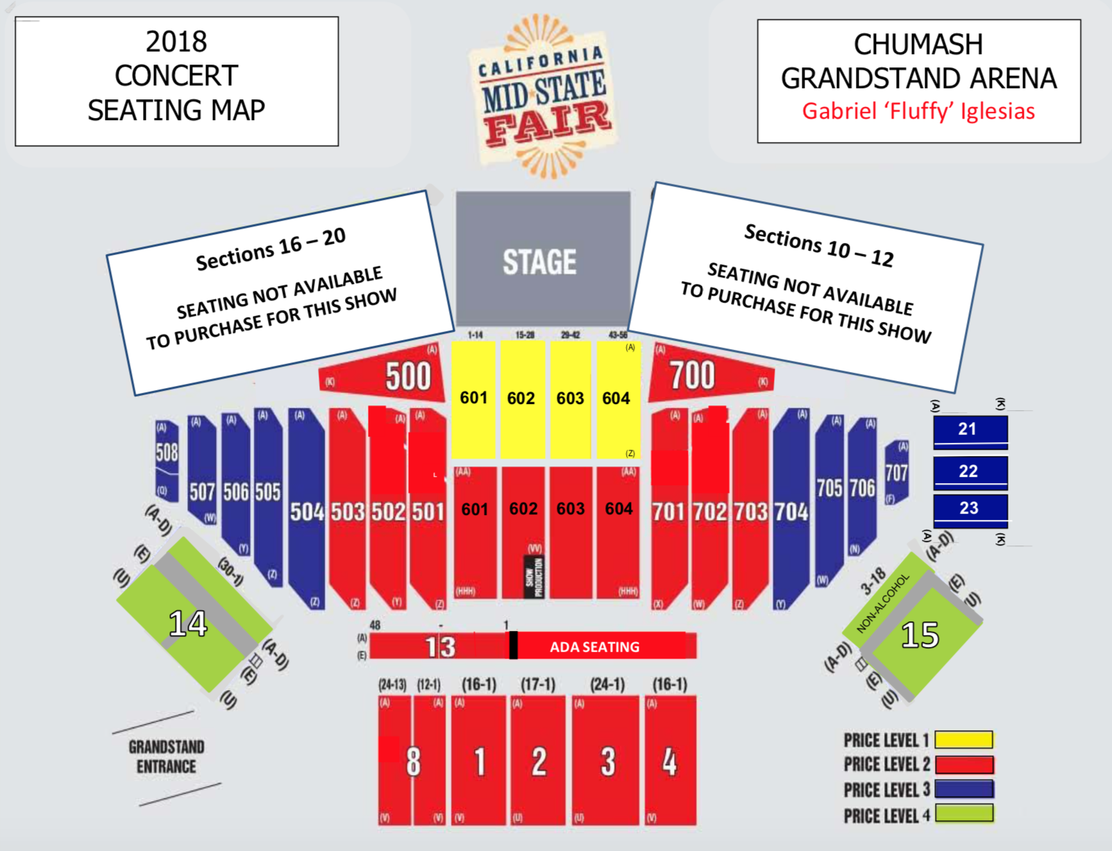 State Fair Grandstand Tickets Seating Chart