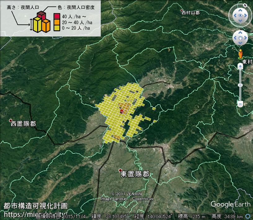 都市構造可視化計画 山形県長井市の詳細