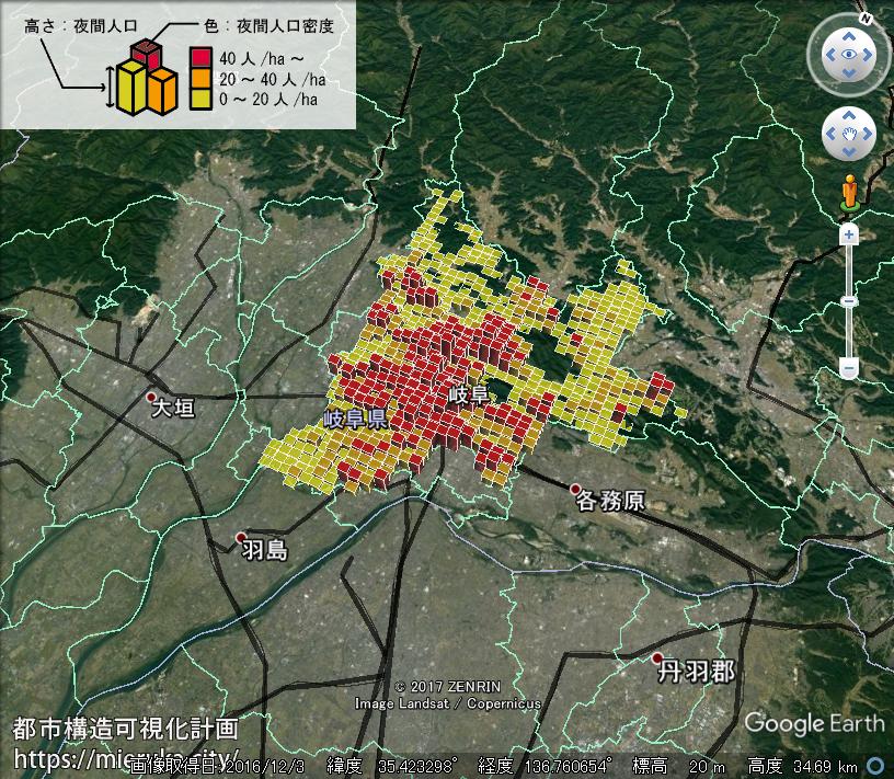 都市構造可視化計画 岐阜県岐阜市の詳細