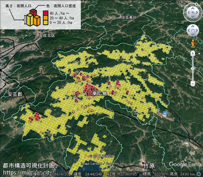 都市構造可視化計画 広島県東広島市の詳細