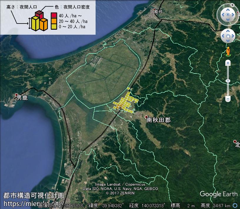 都市構造可視化計画 秋田県南秋田郡八郎潟町の詳細