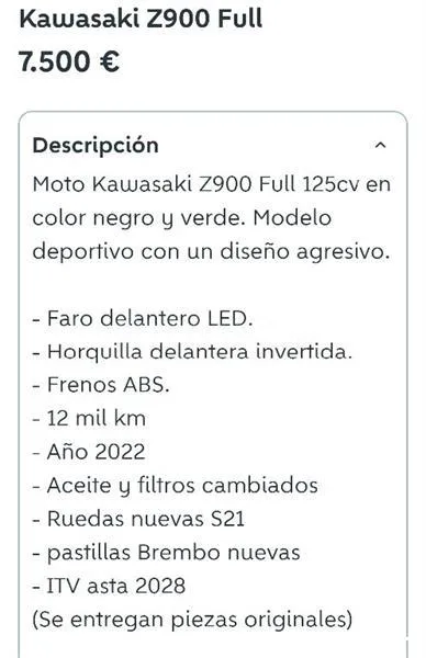 Kawasaki Z 900 – Vista 8