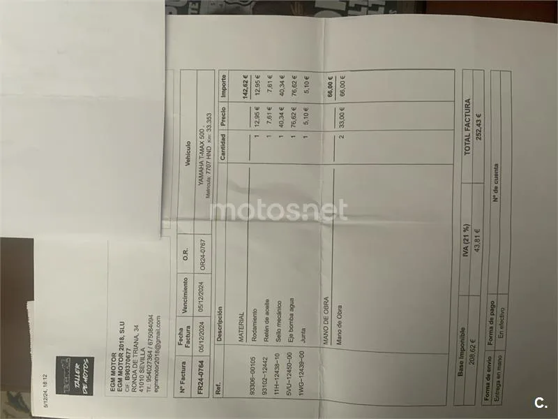 Yamaha TMAX 500 – Vista 24