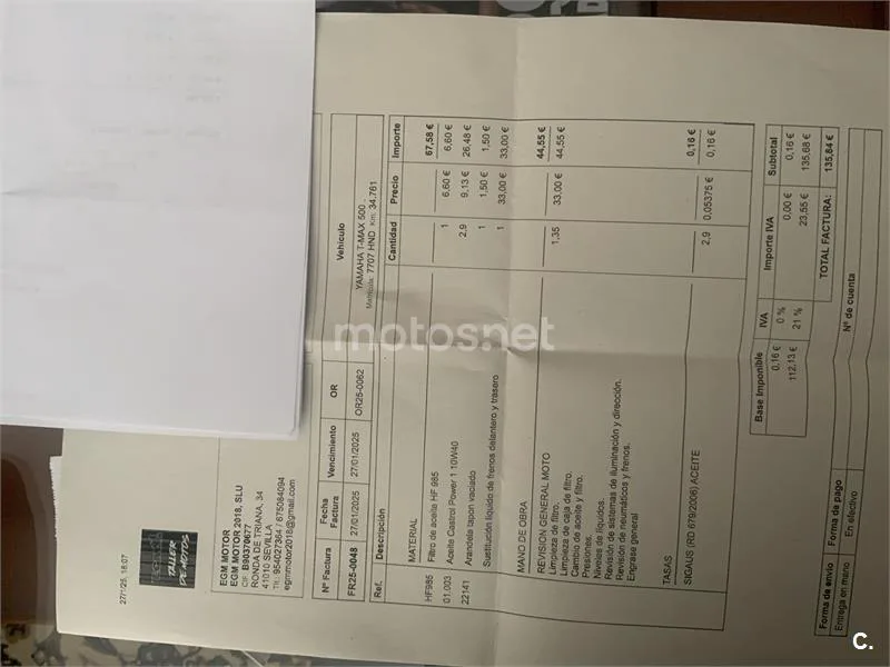 Yamaha TMAX 500 – Vista 25