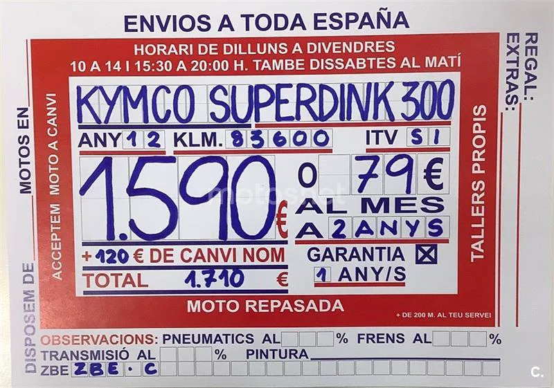 Kymco Super Dink 300 – Vista 8