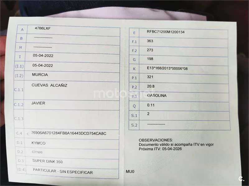 Kymco Super Dink 350i – Vista 8