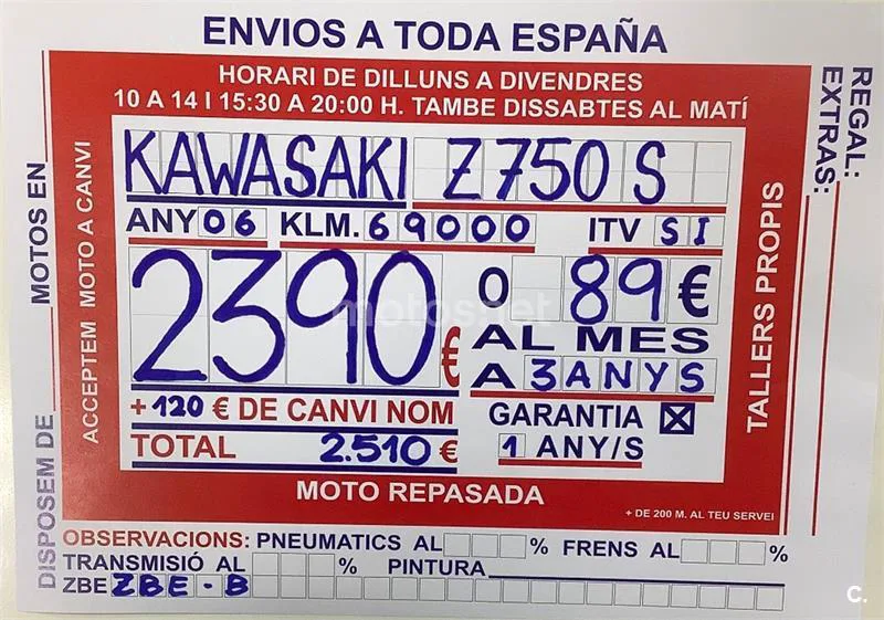 Kawasaki Z750 – Vista 9