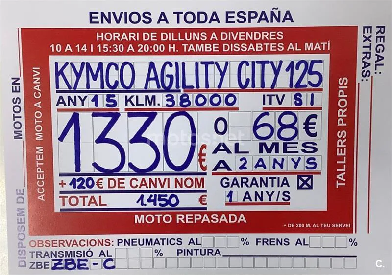 Kymco Agility City 125 – Vista 9