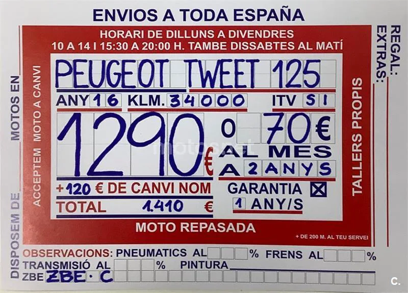 Peugeot Tweet 125 – Vista 9