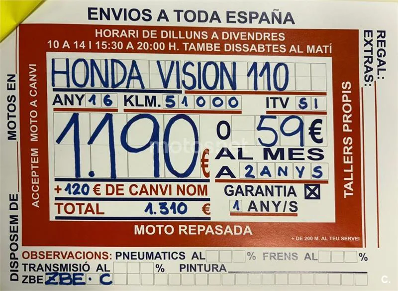 Honda Vision 110 – Vista 9