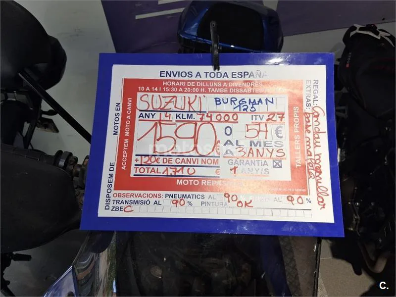 Suzuki Burgman 125 – Vista 9