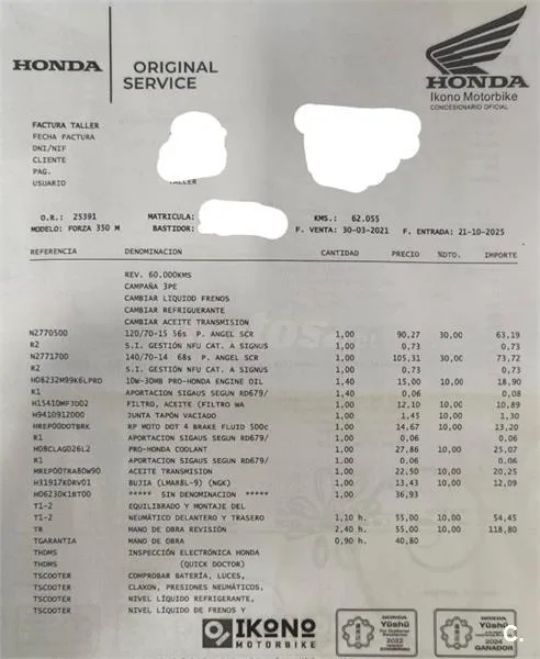 Honda Forza 350 – Vista 3