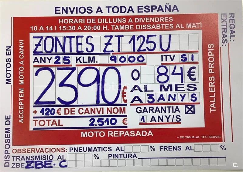 Zontes 125 U – Vista 9