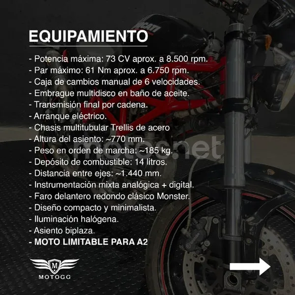 Ducati Monster 695 3400 € 2008 Granada - 2