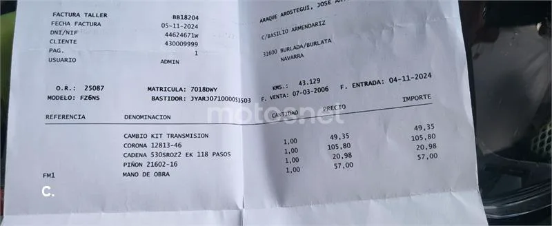 Yamaha FZ1 Fazer 1900 € 2006 Navarra - 2