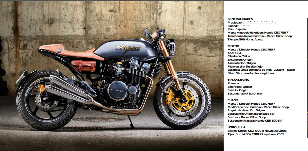 Honda CBX 750 – Vista 4