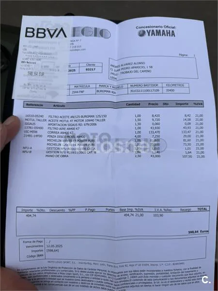 Suzuki Burgman 400 – Vista 5