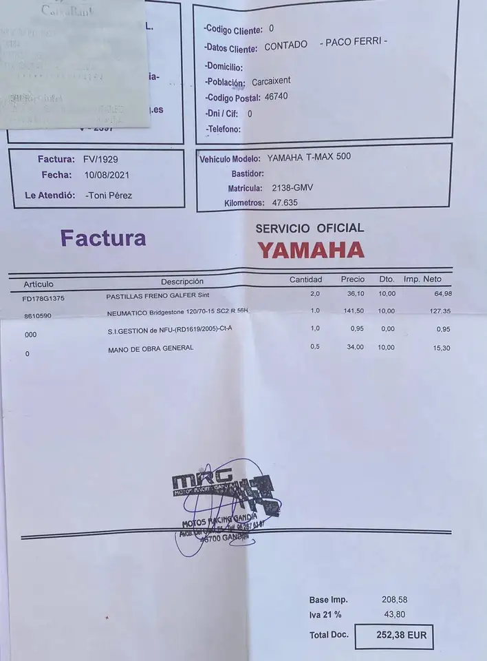 Yamaha TMAX 500 - Vista 9