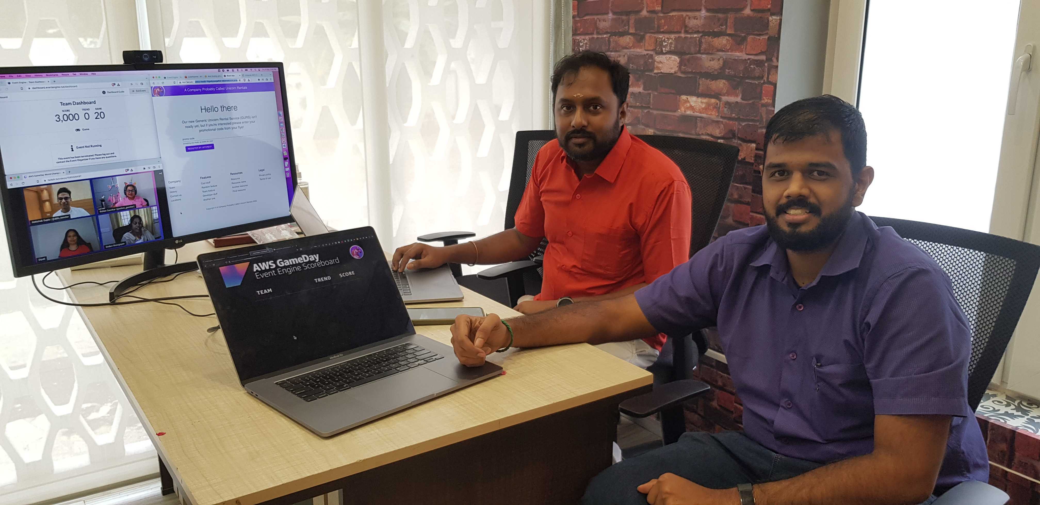 Keerthivasan Kannan and Prashaath Ranganathan AWS GameDay World Championship