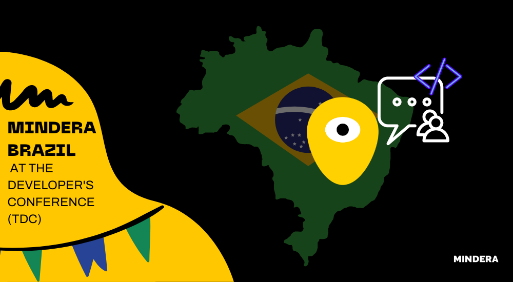 A Minder (Mindera's logo) in Brazil for the Developers Conference 