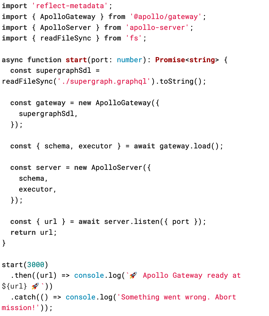 Scaling GraphQL - supergraph file