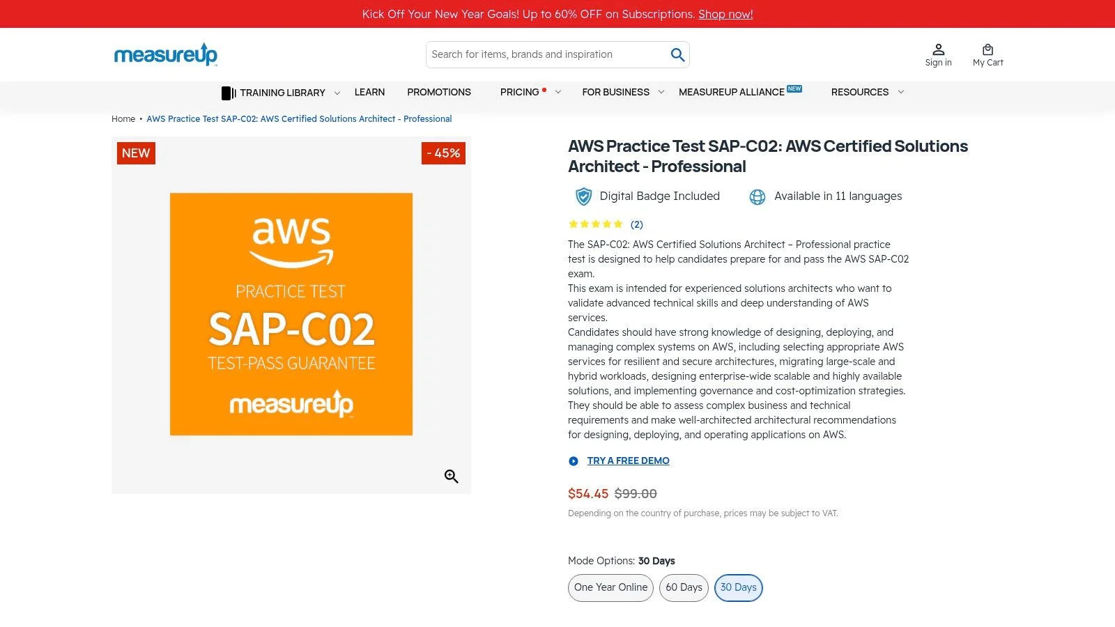 Barnes & Noble (retailer for AWS practice-exam books)