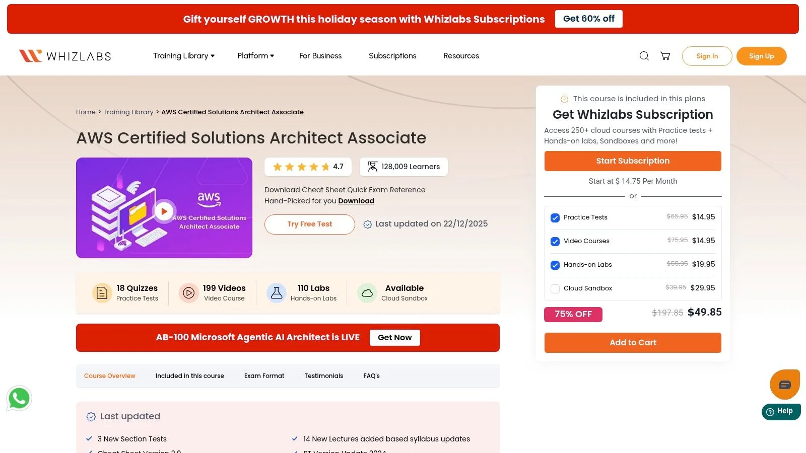 Coursera (AWS Exam Prep course)