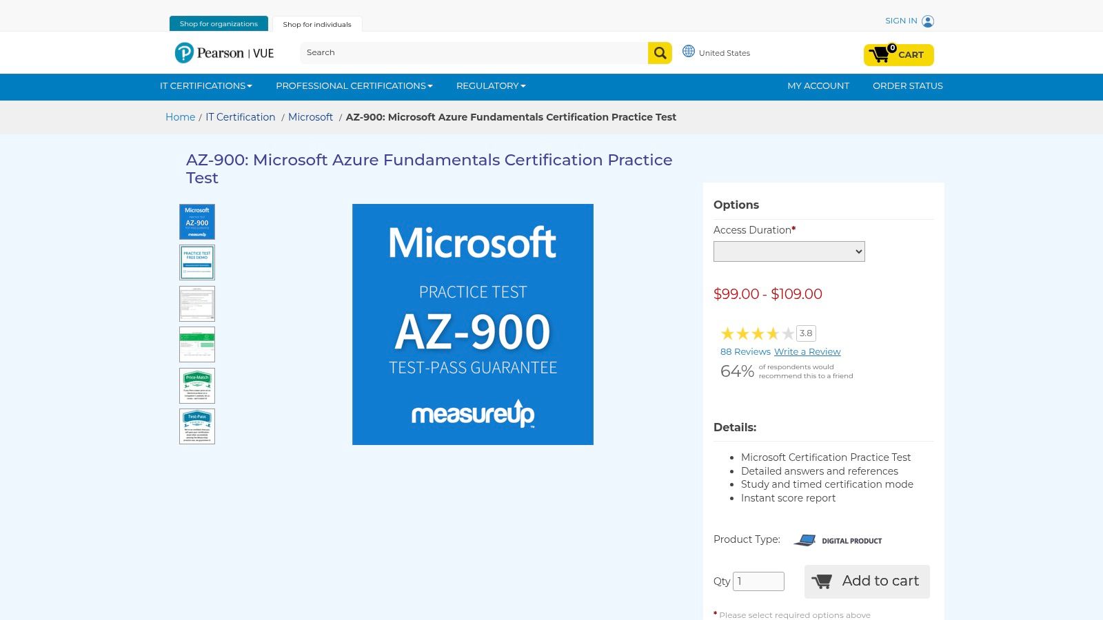 Mindhub (Microsoft Official Practice Test powered by MeasureUp)
