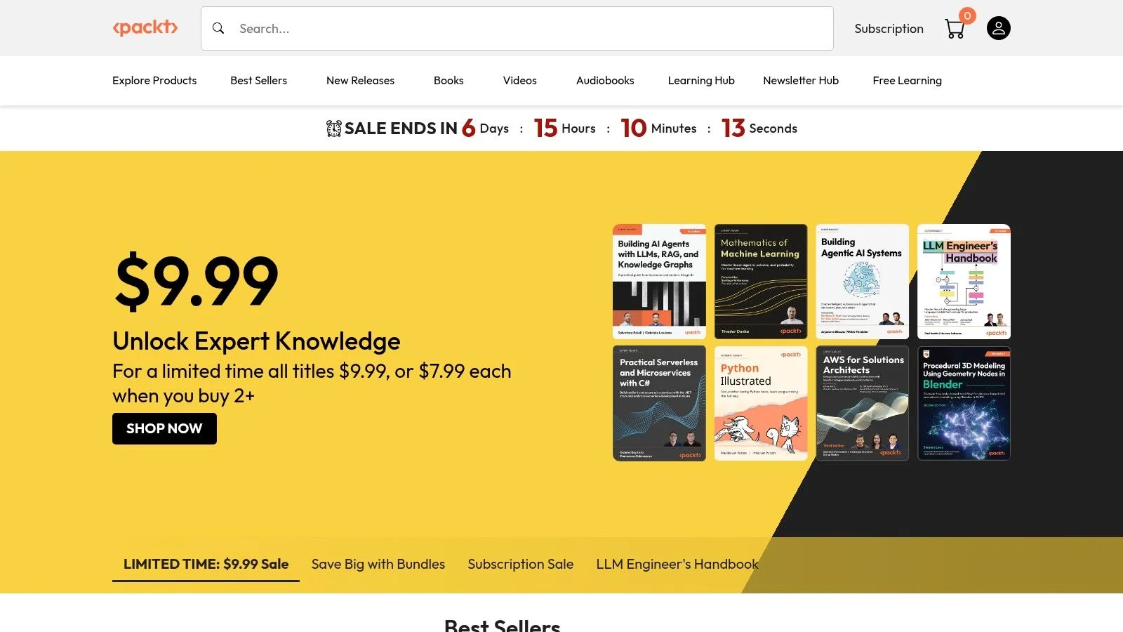 An image showing a sale on Azure certification books from Packt Publishing.