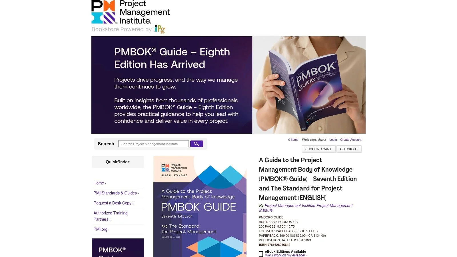 PMBOK Guide, 7th Edition book cover