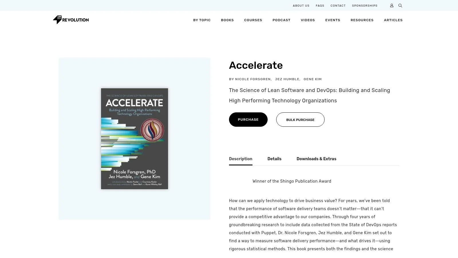 Accelerate book cover