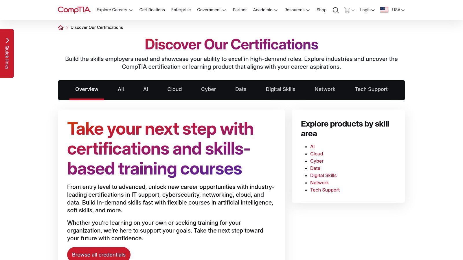 CompTIA Marketplace (official vouchers and bundles)