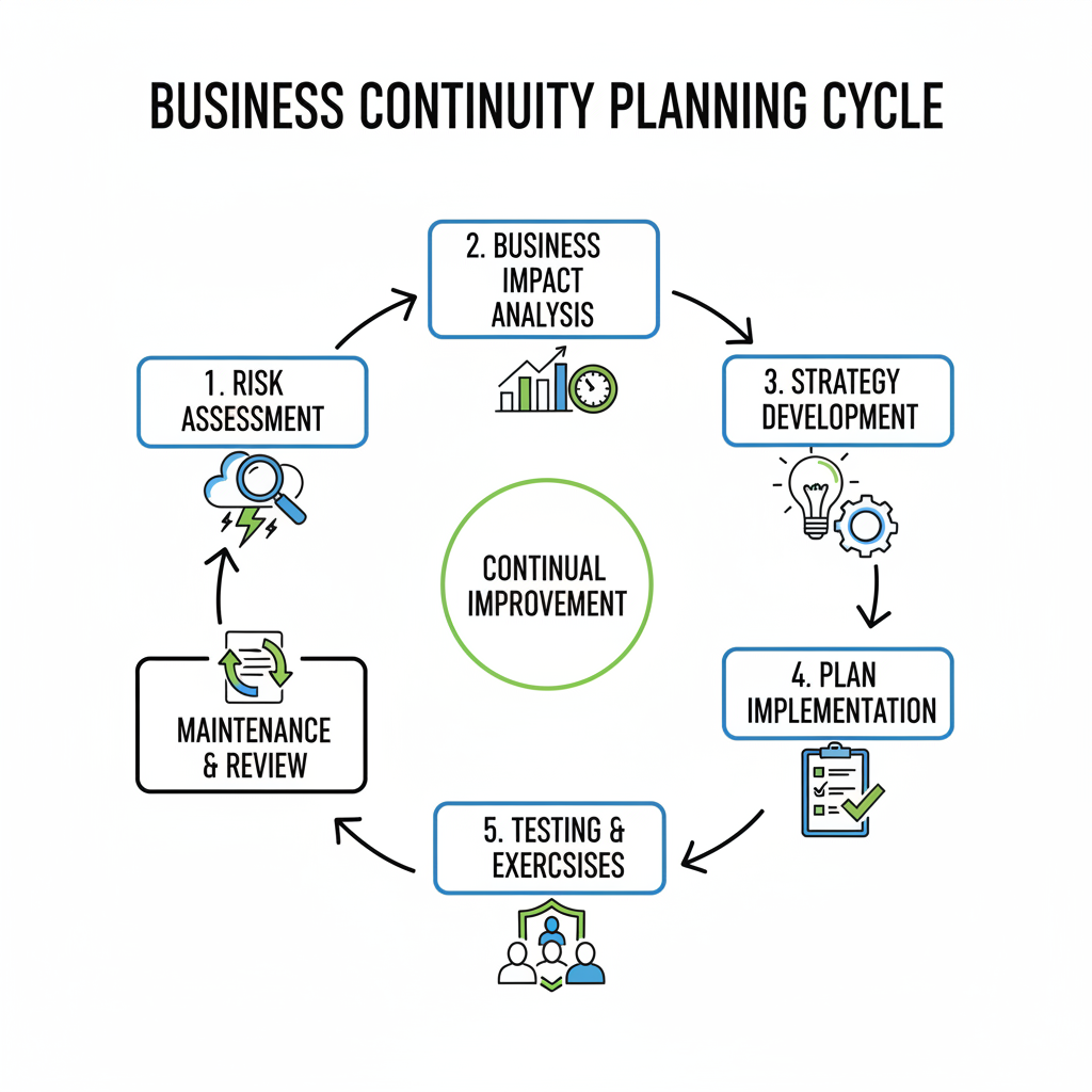 Six stylized people meeting around a round table, discussing a document and a smiley icon.