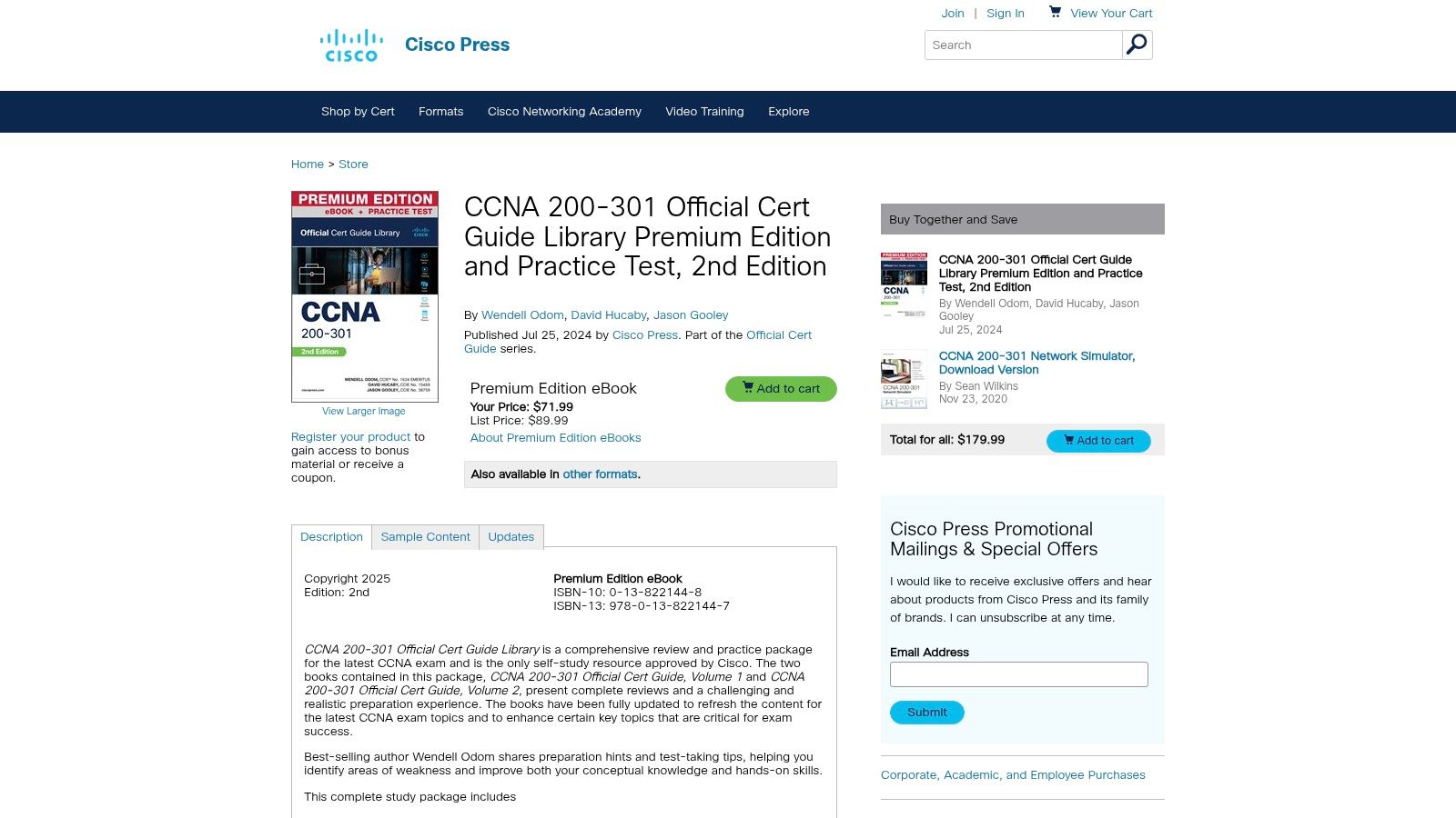 Cisco Press (Pearson Test Prep practice tests)