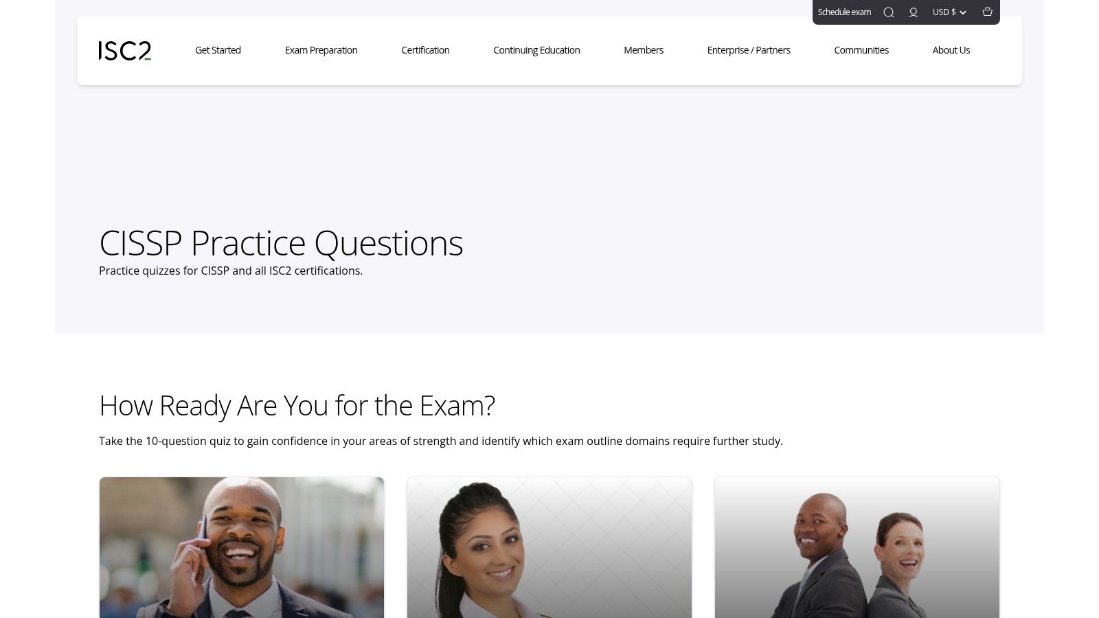 ISC2 – Official Practice Quizzes