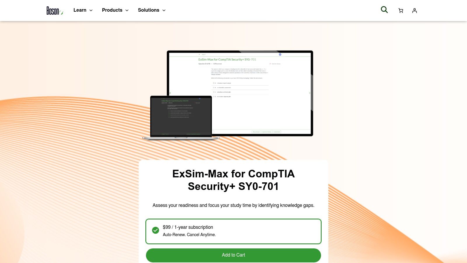 Boson - ExSim-Max for Security+ SY0-701