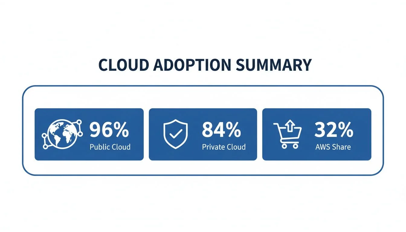 An illustration comparing public cloud with multiple users and shared services, and private cloud with dedicated, secure infrastructure.