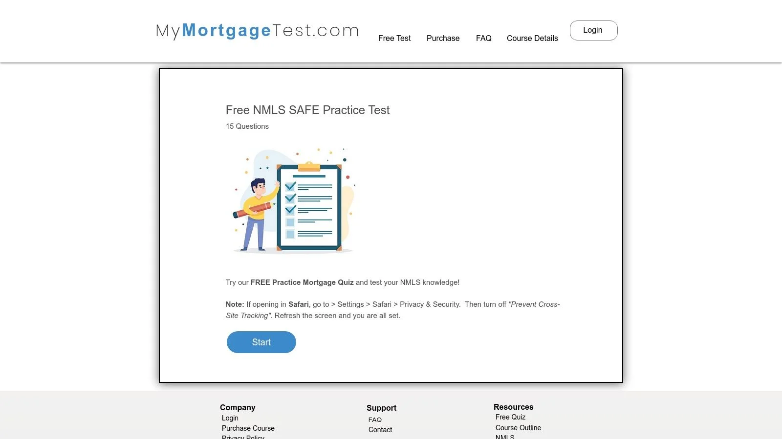 MyMortgageTest — Free NMLS SAFE Exam Quiz