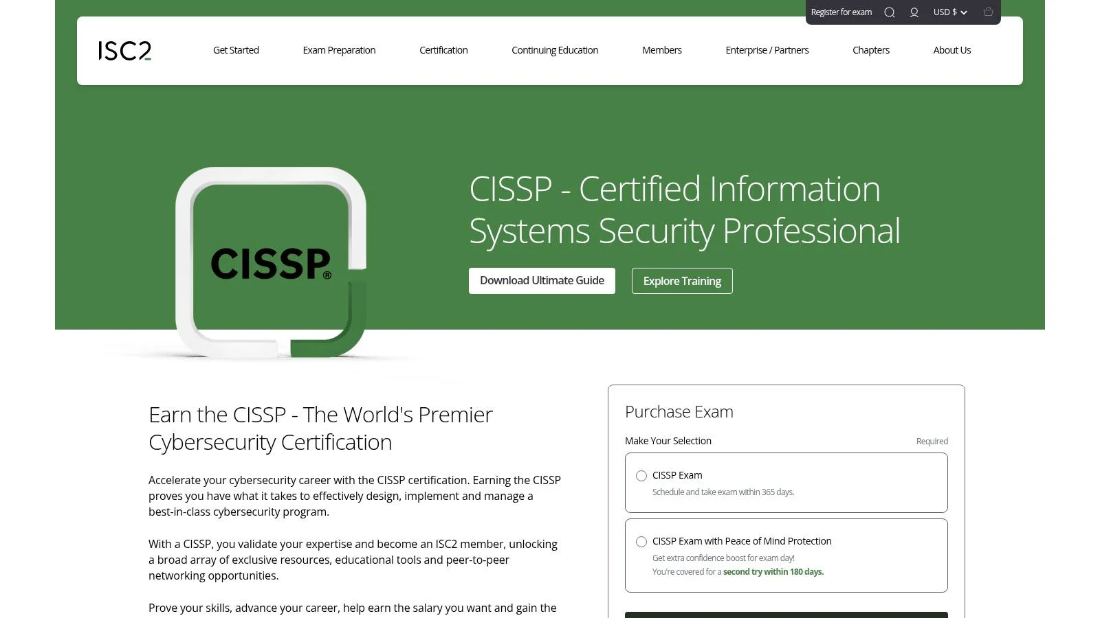 (ISC)² CISSP, Certified Information Systems Security Professional