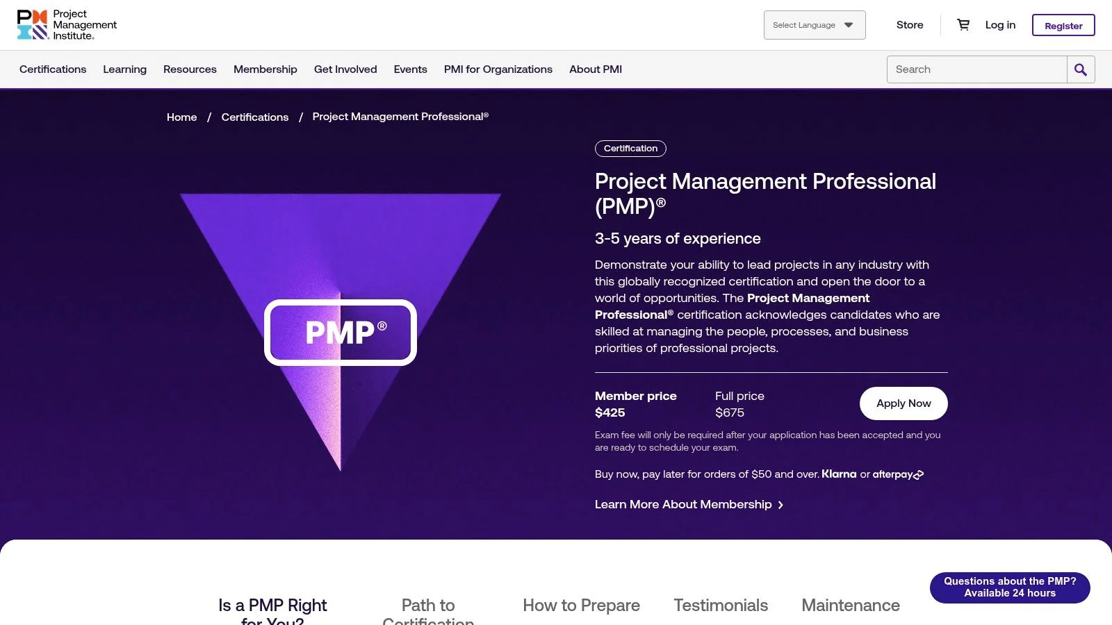 Project Management Professional (PMP), PMI