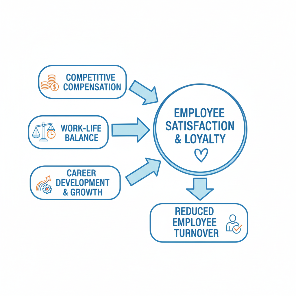 A sketch connecting a house to a laptop and calendar, then to an office clock, illustrating remote work.